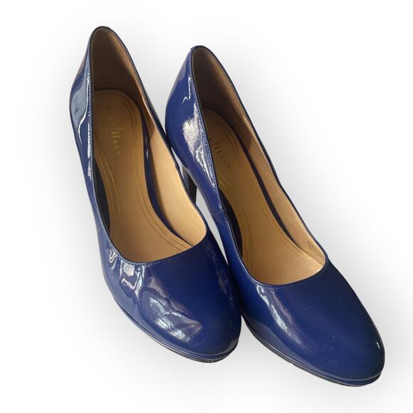 Cole Haan cobalt blue Nike air heels size 7.5  EUC - Picture 1 of 4
